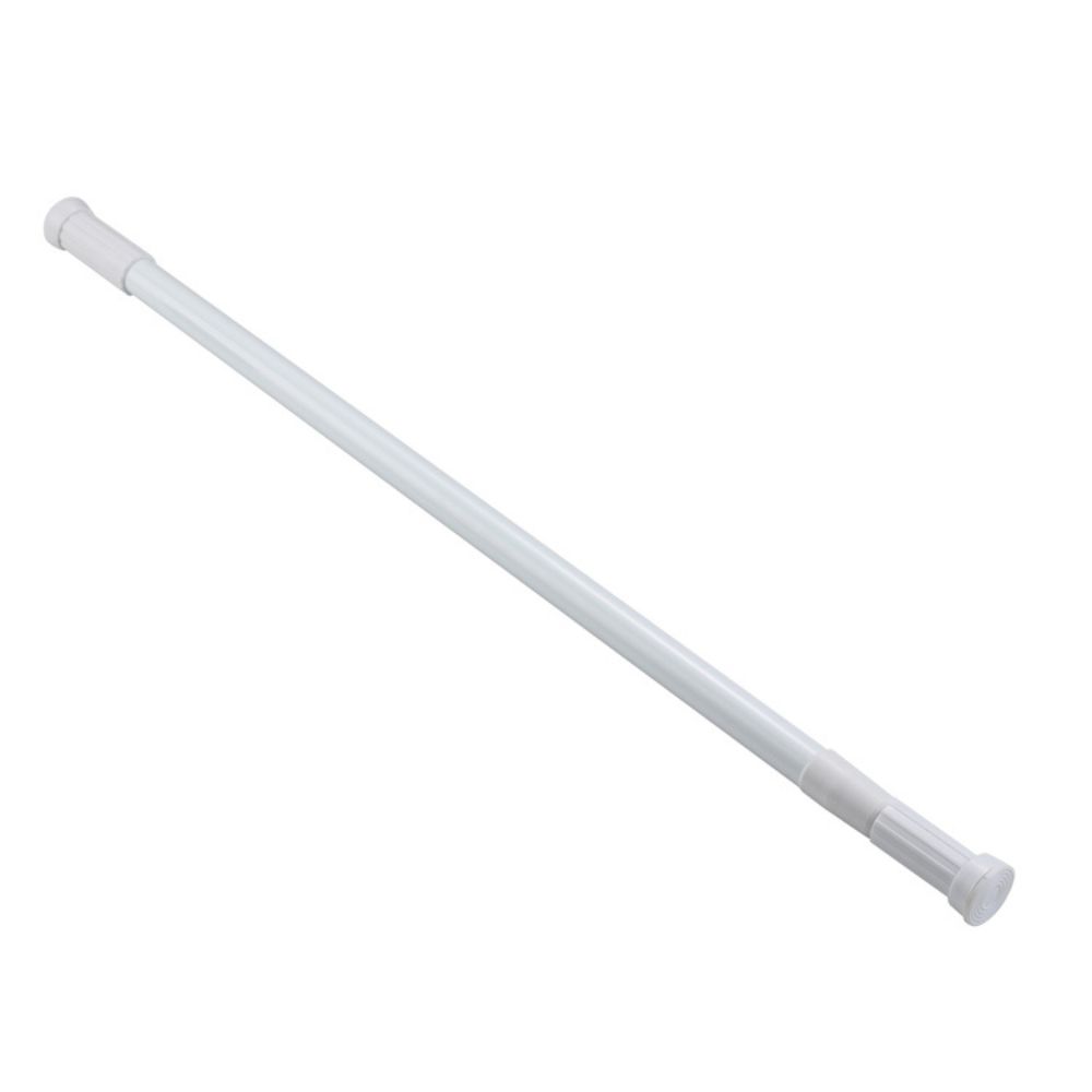 Bară telescopică din inox pentru perdea duș 110-200 cm, albă